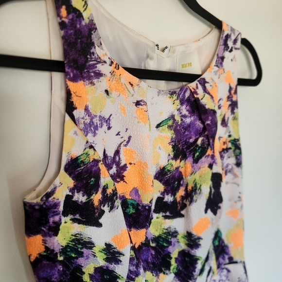 MAEVE By Anthro Neon Floral Print Fit and Flare Dress Size 4 - Picture 4 of 13